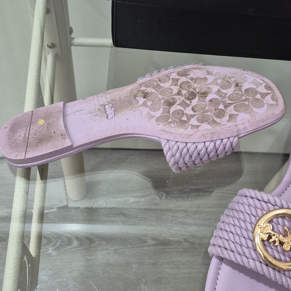 Coach Women's Purple Slide Sandals - Picture 6 of 10